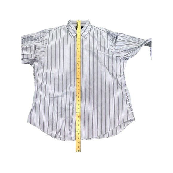 Polo Ralph Lauren Shirt Mens 17.5 35 Lavendar Stripe 2Ply Cotton French Cuff - Picture 6 of 8